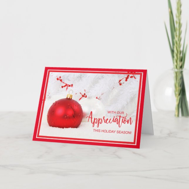 Tarjeta Festiva Navidades de Apreciación del Cliente Corporativo (Anverso)