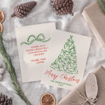 Navidades de árbol de cintas dibujadas con mano re