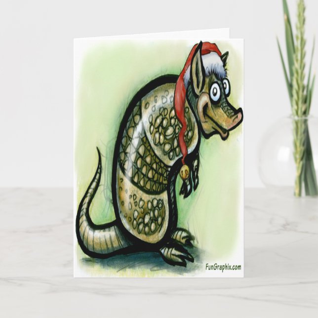 Tarjeta Festiva Navidades de Armadillo (Anverso)