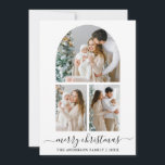 Tarjeta Festiva Navidades de arte fotográfico 3 de caligrafía mode<br><div class="desc">Moderna caligrafía de moda manuscrita Feliz Navidad 3 Foto Tarjeta de feriado para arcos</div>