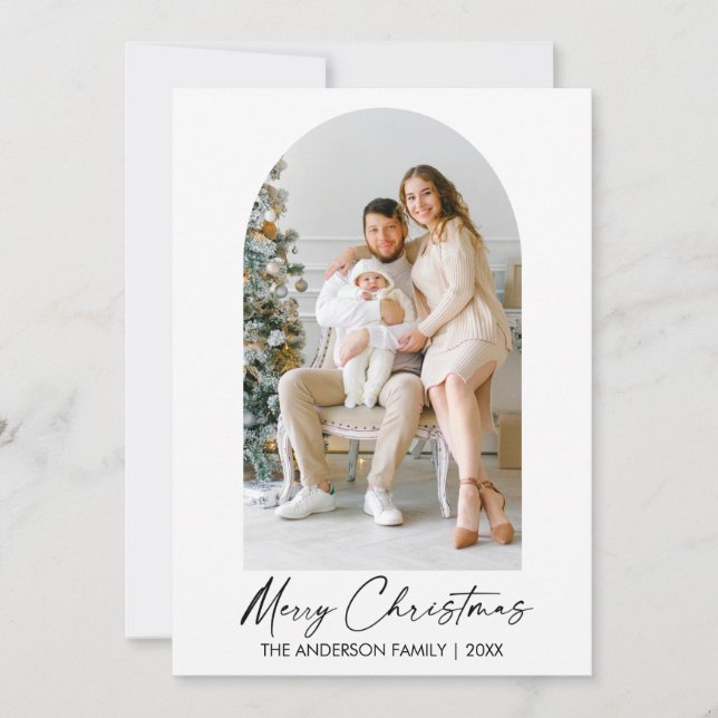 Tarjeta Festiva Navidades de arte fotográfico con escritura tinta  (Anverso)