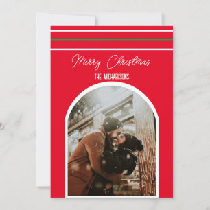 Tarjeta Festiva Navidades de arte fotográfico de bandas tradiciona