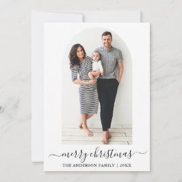 Tarjeta Festiva Navidades de arte fotográfico de caligrafía modern