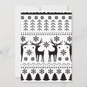 Tarjeta Festiva Navidades de arte popular moderno reno