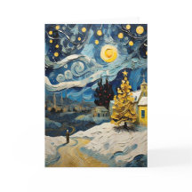 Navidades de arte vintage inspirados por Van Gogh