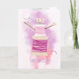 Tarjeta Festiva Navidades de artesanías de coser de hilo de aguja