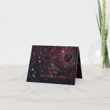 Navidades de astrología Sun Moon Stars Purpurina N