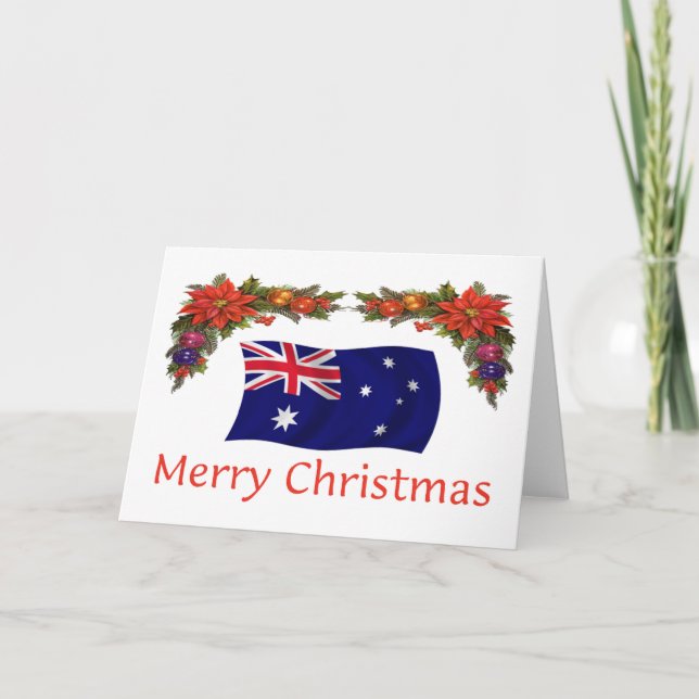 Tarjeta Festiva Navidades de Australia (Anverso)