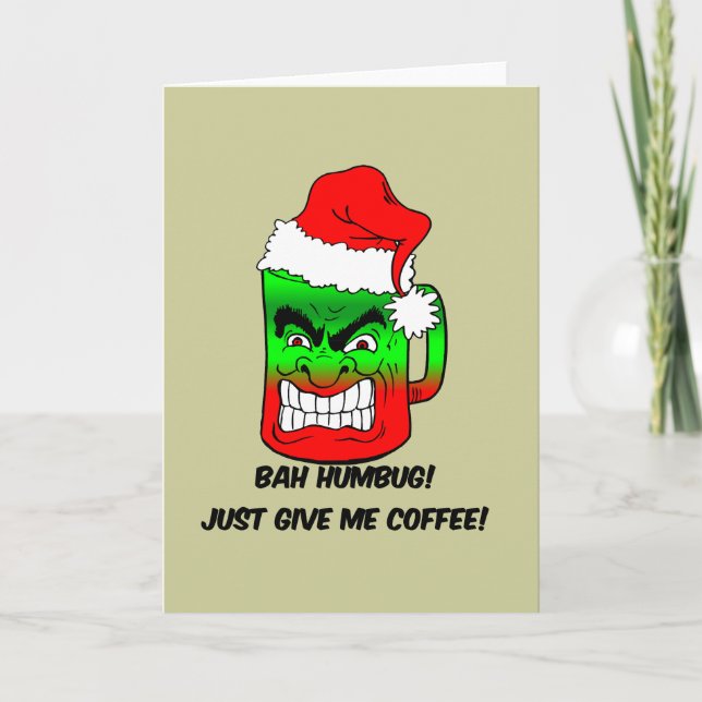 Tarjeta Festiva navidades de bah humbug (Anverso)