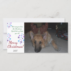 Tarjeta Festiva Navidades de Bah Humbug Card German Shepherd graci