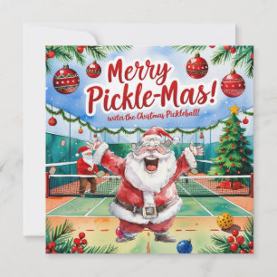 Tarjeta Festiva Navidades de baloncesto con la temática de Santa C