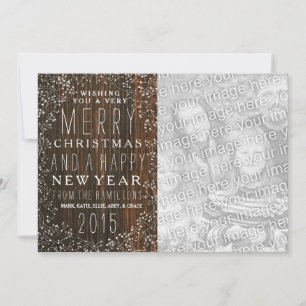 Tarjeta Festiva Navidades de Barnwood + Baby's Breath Photo