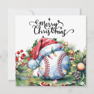 Tarjeta Festiva Navidades de béisbol