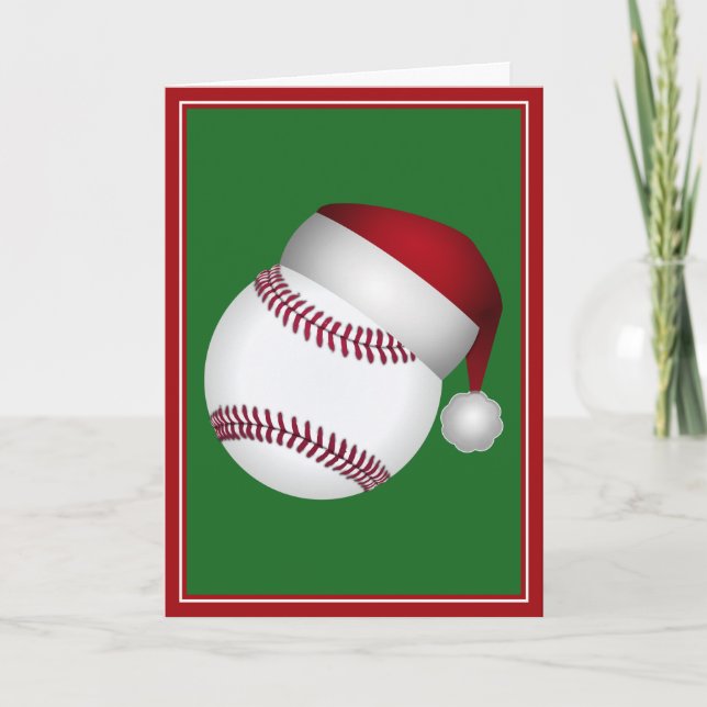 Tarjeta Festiva Navidades de béisbol (Anverso)