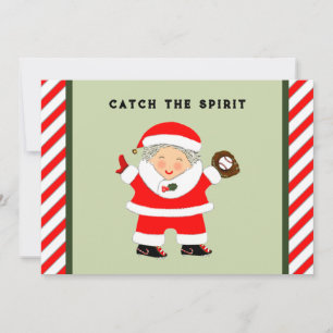 Tarjeta Festiva Navidades de béisbol