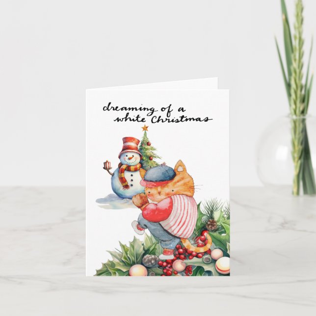 Tarjeta Festiva Navidades de béisbol (Anverso)