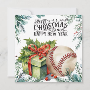 Tarjeta Festiva Navidades de béisbol