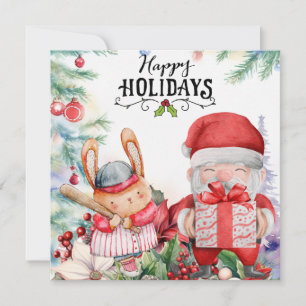 Tarjeta Festiva Navidades de béisbol