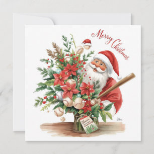 Tarjeta Festiva Navidades de béisbol