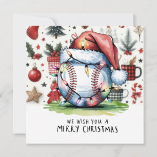 Tarjeta Festiva Navidades de béisbol