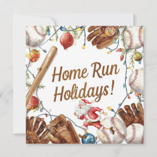 Tarjeta Festiva Navidades de béisbol