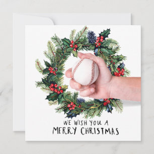 Tarjeta Festiva Navidades de béisbol