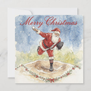Tarjeta Festiva Navidades de béisbol