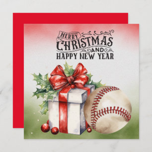 Tarjeta Festiva Navidades de béisbol
