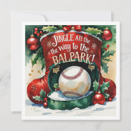 Tarjeta Festiva Navidades de béisbol