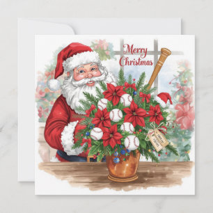 Tarjeta Festiva Navidades de béisbol