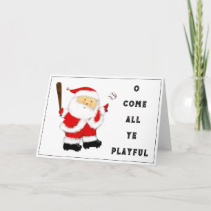 Tarjeta Festiva Navidades de béisbol