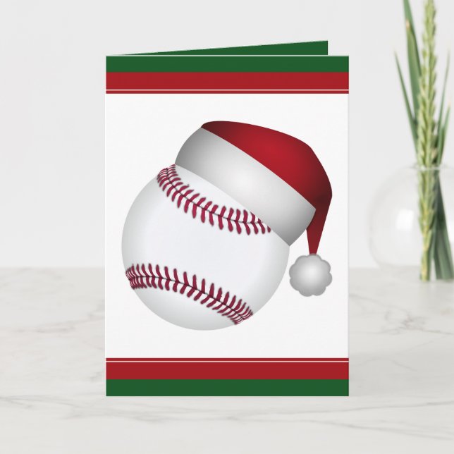 Tarjeta Festiva Navidades de béisbol (Anverso)