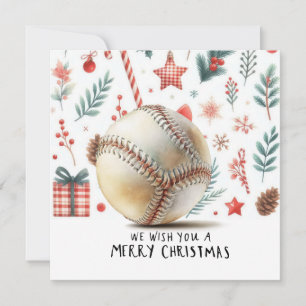 Tarjeta Festiva Navidades de béisbol