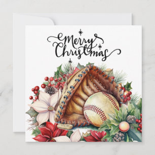 Tarjeta Festiva Navidades de béisbol