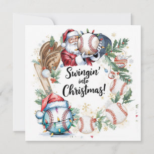 Tarjeta Festiva Navidades de béisbol