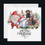 Tarjeta Festiva Navidades de béisbol con Santa Claus<br><div class="desc">Navidades de béisbol con tarjeta de vacaciones de Santa Claus</div>