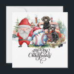 Tarjeta Festiva Navidades de béisbol con Santa Claus<br><div class="desc">Navidades de béisbol con tarjeta de vacaciones de Santa Claus</div>
