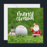 Tarjeta Festiva Navidades de béisbol con Santa Claus y Snowman<br><div class="desc">El navidad es una época especial del año, y el béisbol es el pasatiempo de los Estados Unidos. Entonces, ¿qué podría ser más festivo que una tarjeta de vacaciones para Navidades de béisbol con Santa Claus y un hombre de nieve? Esta tarjeta seguramente traerá una sonrisa a la cara de...</div>