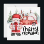 Tarjeta Festiva Navidades de béisbol con Santa Claus y Snowman<br><div class="desc">Los navidades son una época especial del año, y ¿qué mejor manera de celebrarlo que con una tarjeta de Navidades de béisbol con Santa Claus y un muñeco de nieve? Tanto si eres aficionado al juego como si buscas una forma festiva de extender un poco de alegría por las vacaciones,...</div>