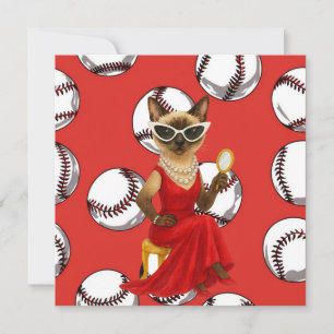 Tarjeta Festiva Navidades de béisbol temáticos para amantes del ga