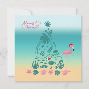 Tarjeta Festiva Navidades De Berry Y Bright Beach