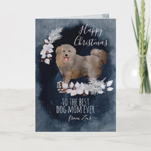 Tarjeta Festiva Navidades de Big Fluffy Dog Bakharwal personalizad