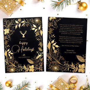 Tarjeta Festiva Navidades de Black Gold Elegant Company