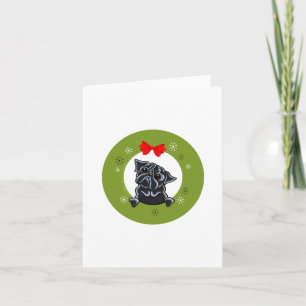 Tarjeta Festiva Navidades de Black Pug