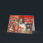 Tarjeta Festiva Navidades de Bob - Gato / Gatito<br><div class="desc">Bob es un Rescue Kitty muy especial - ¡es maravilloso! Nunca ha tenido miedo de nada...  ¡y ciertamente no tiene miedo de viajar alrededor del mundo para ayudarte a desear a tus amigos y seres queridos un Navidad Meowy!</div>