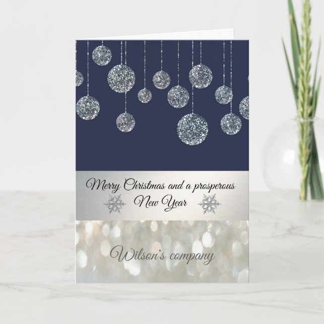 Tarjeta Festiva Navidades de bokek Purpurinoso bailan corporacione (Anverso)