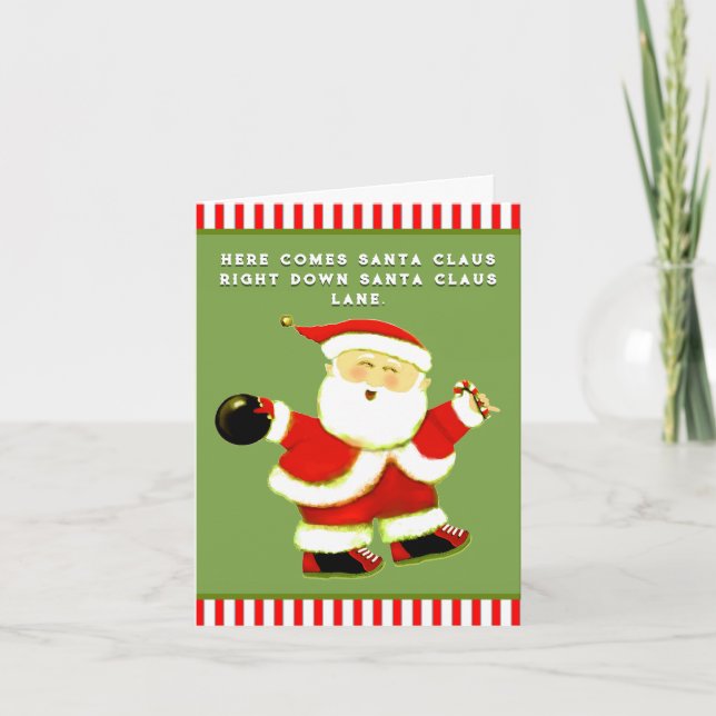 Tarjeta Festiva Navidades de boliche (Anverso)