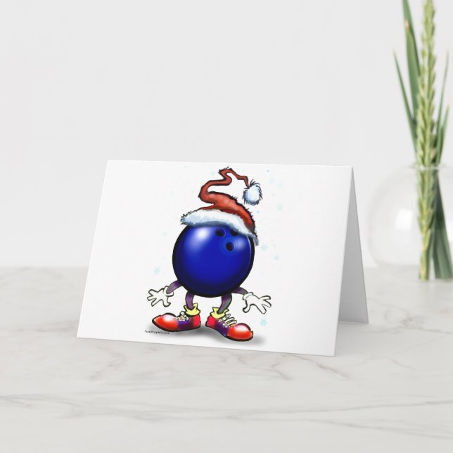 Tarjeta Festiva Navidades de boliche (Anverso)