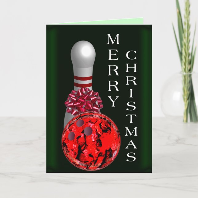 Tarjeta Festiva Navidades de boliche (Anverso)