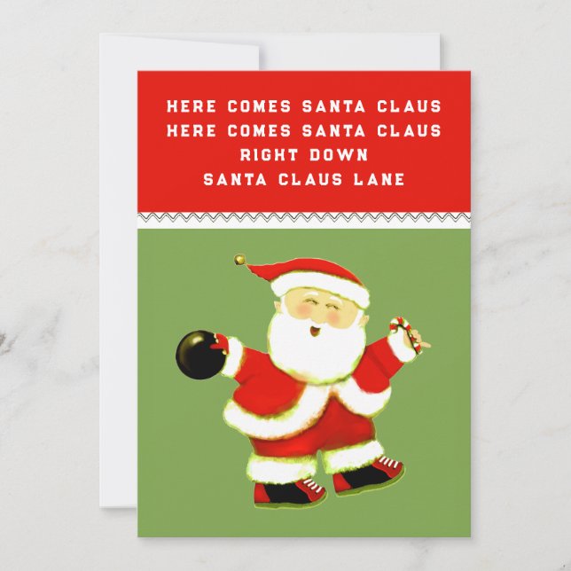 Tarjeta Festiva Navidades de bolos divertidos (Anverso)